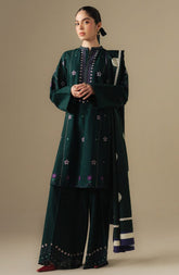 ZARA SHAHJAHAN LATEST HIT DHANAK WOOL EMBROIDERED 3 PIECE